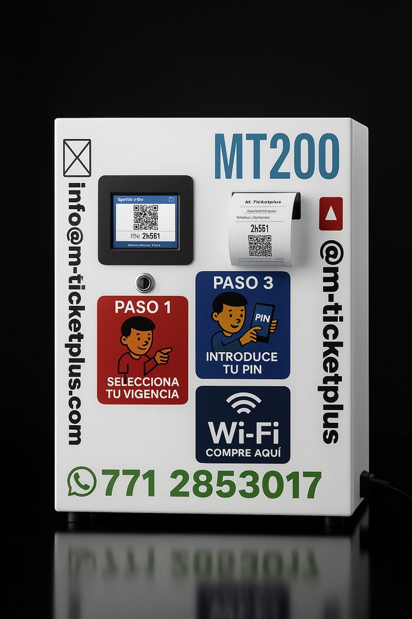 Máquina MT Series Compacta vendiendo accesos WiFi